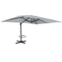 Voir la diapositive 1 : ID MARKET Parasol déporté inclinable rotatif 360 CALVI gris clair 3x4 M avec housse
