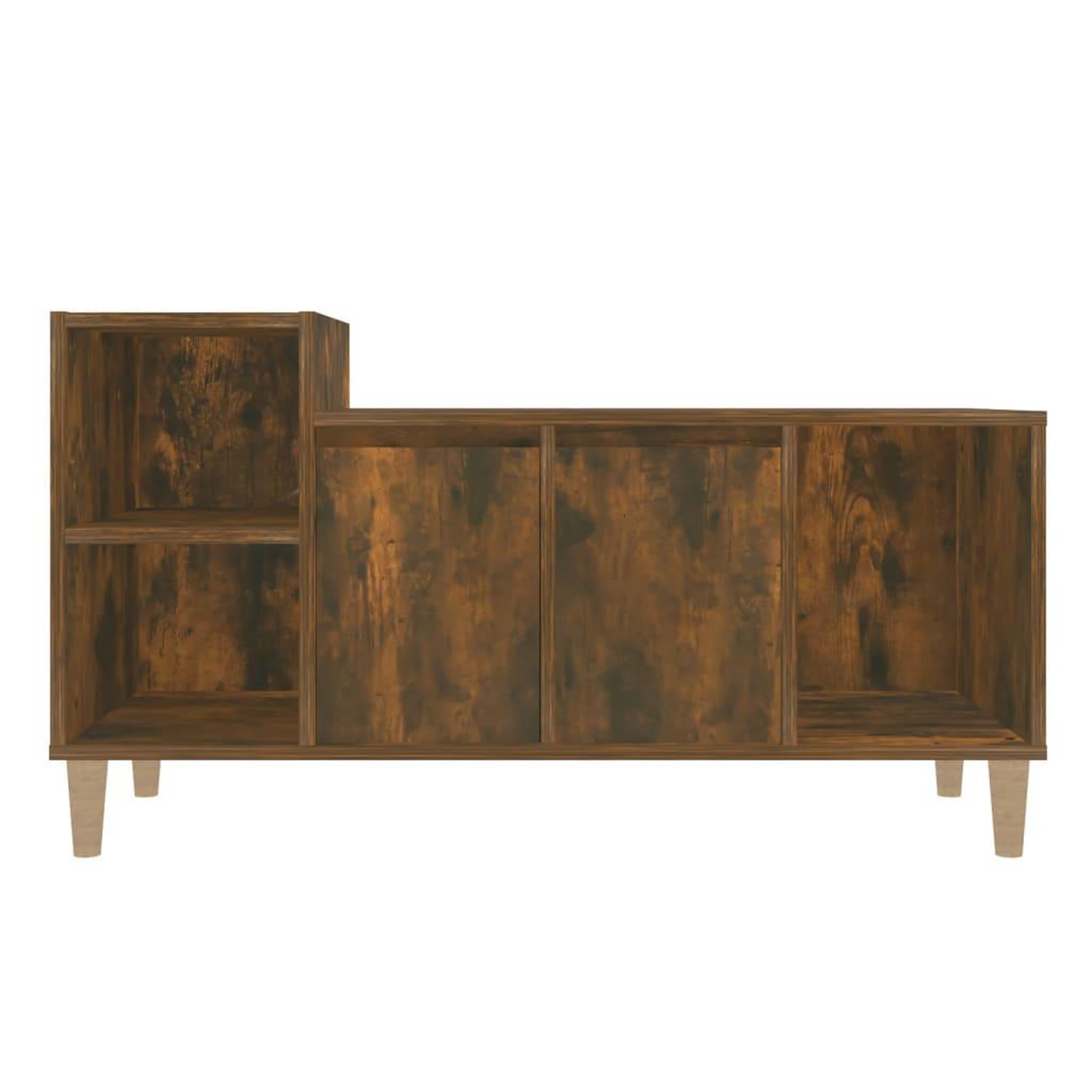 Voir la diapositive 5 : VIDAXL Meuble TV Chene fume 100x35x55 cm Bois d'ingenierie