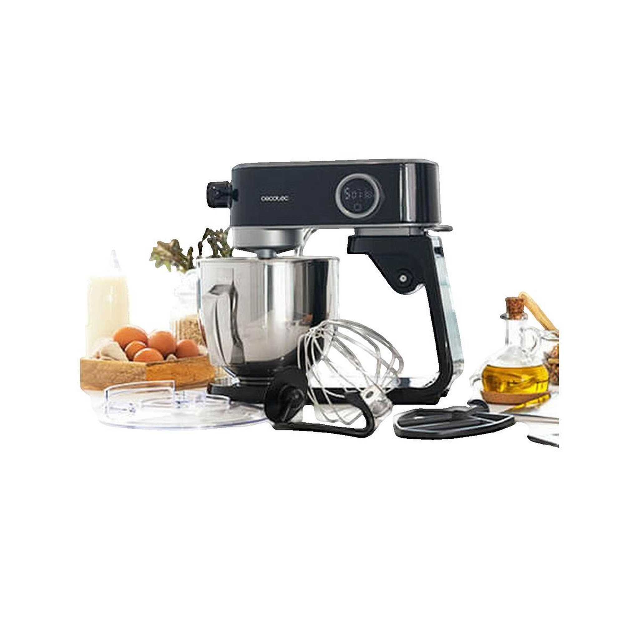 Voir la diapositive 2 : CECOTEC Robot pâtissier Cecotec 800 W bol inox 5,2 L noir