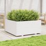 Voir la diapositive 3 : VIDAXL Jardiniere blanc 100x100x49,5 cm bois de pin massif
