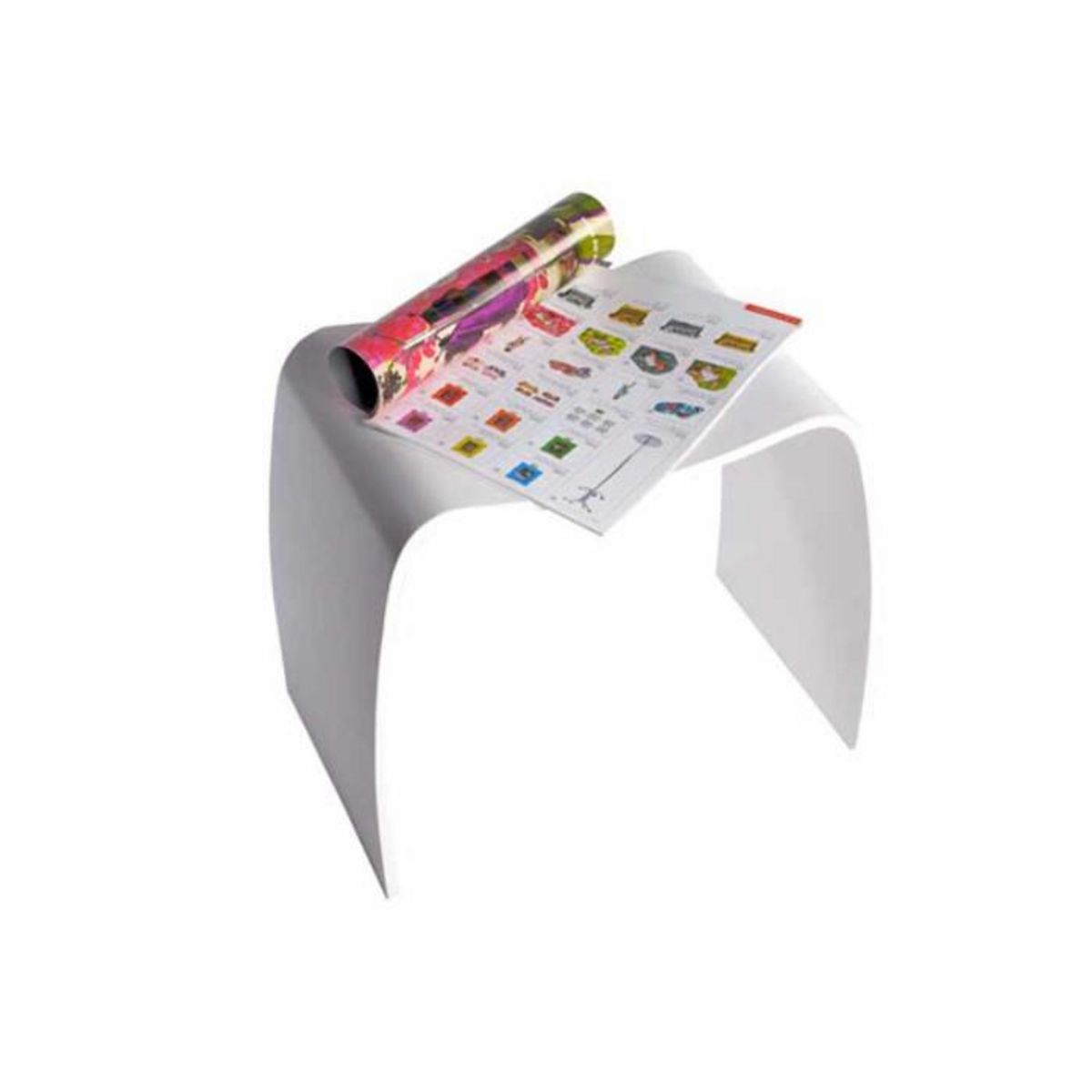 Paris Prix Tabouret Design  Oméga  47cm Blanc