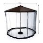 Voir la diapositive 3 : OUTSUNNY Moustiquaire cylindrique pour parasol 3 m diamètre avec fermeture éclair et lestage noir