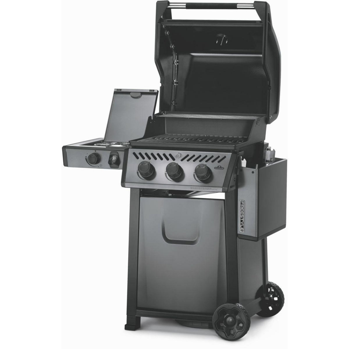 NAPOLEON Barbecue gaz Freestyle F365PGT-FR gris noir 3 brûleurs sur chariot, 51x45 cm