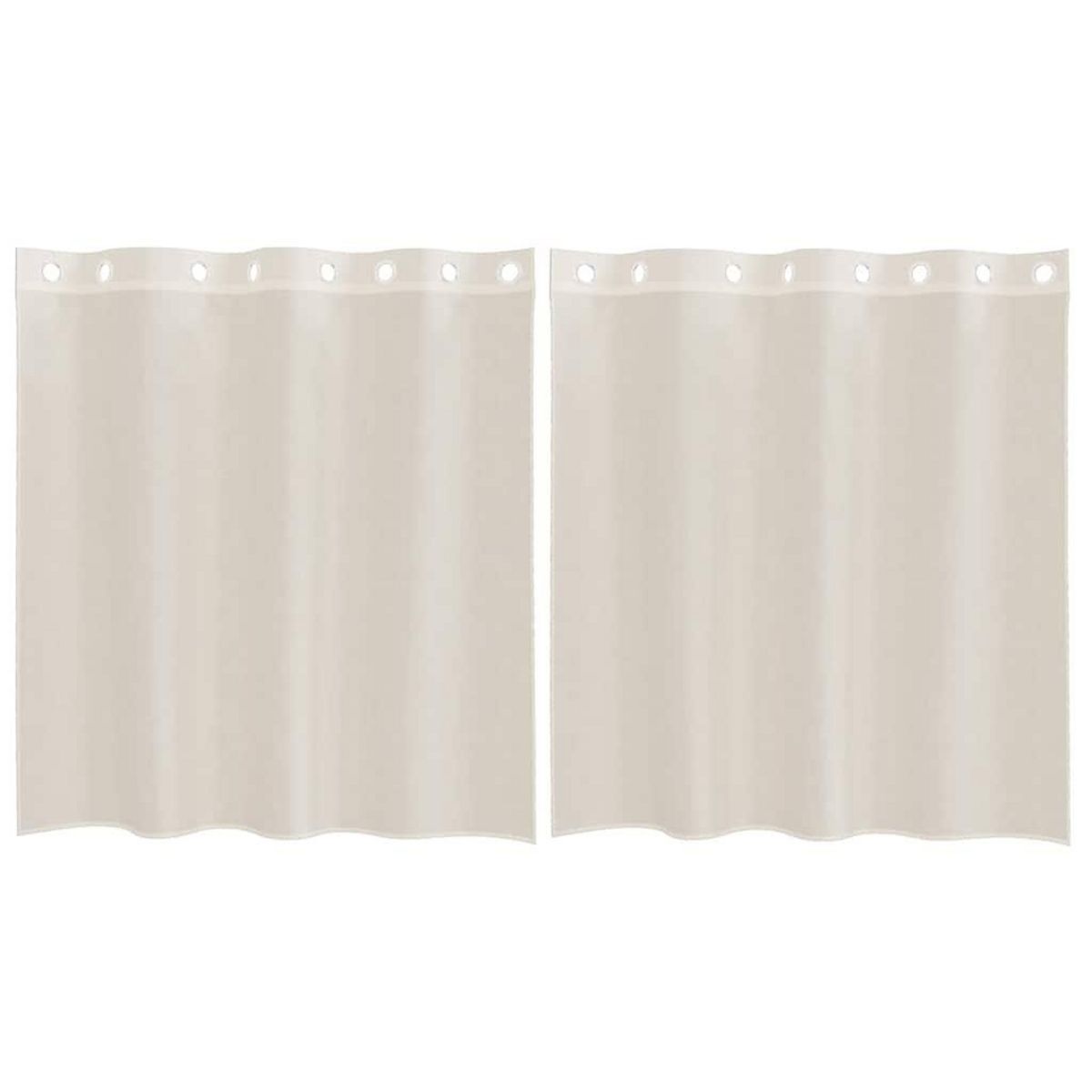 VIDAXL Rideaux en voile avec œillets 2 pcs creme 140x140 cm
