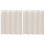 Voir la diapositive 2 : VIDAXL Rideaux en voile avec œillets 2 pcs creme 140x140 cm