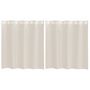 Voir la diapositive 2 : VIDAXL Rideaux en voile avec œillets 2 pcs creme 140x140 cm