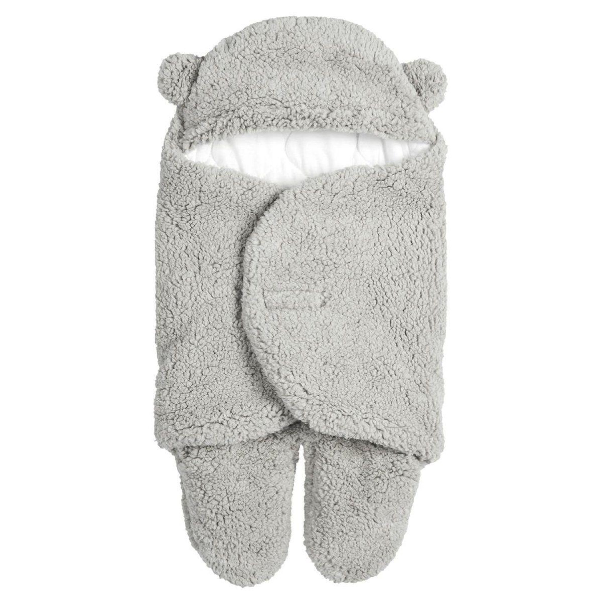 Tom & Zoé Chancelière polaire  ours  76cm gris