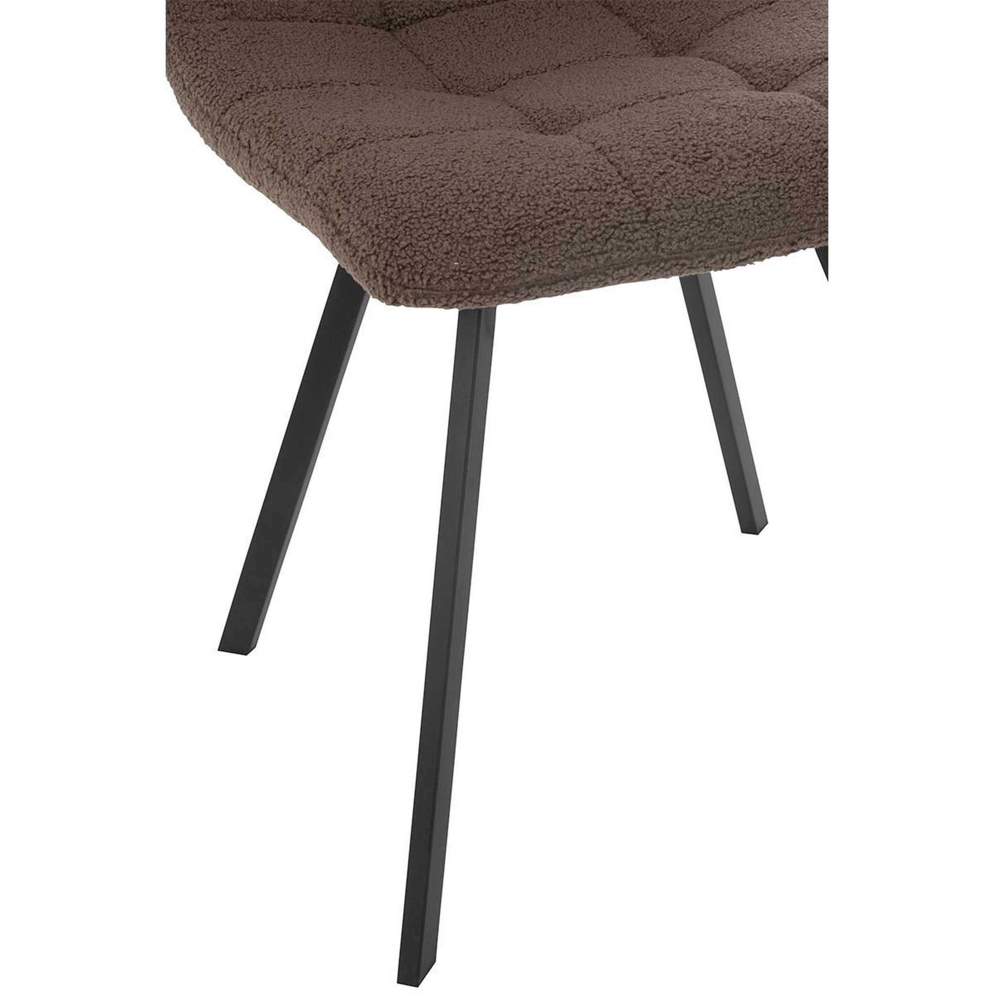 Voir la diapositive 6 : J-LINE Chaise matelassée bouclette  clark  85cm marron