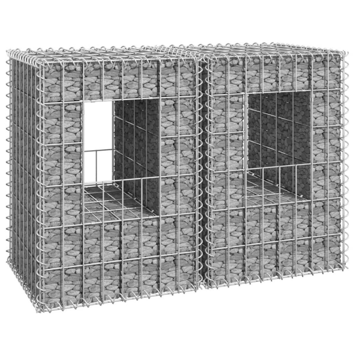 VIDAXL Poteaux a panier de gabion 2 pcs 40x40x60 cm Fer