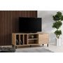 Voir la diapositive 5 : TOILINUX Meuble TV avec multi-rangements en panneaux de particules - Beige