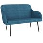 Voir la diapositive 2 : VIDAXL Banc Bleu 110x76x80 cm Velours
