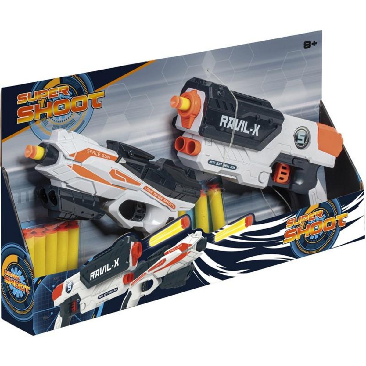 No name SET 2 PISTOLETS+10 FLECHETTES ABC 706396