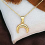 Voir la diapositive 2 : L'ATELIER D'AZUR Collier - Pendentif Or 18 Carats 750/000 Jaune  - Corne - Chaine Dorée