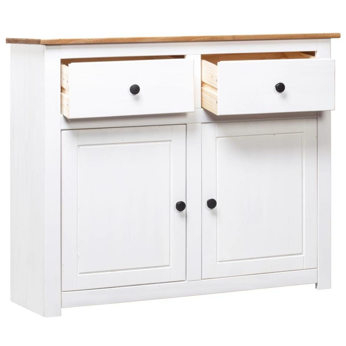 VIDAXL Buffet Blanc 93x40x80 cm Pin Gamme Panama