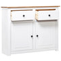 Voir la diapositive 3 : VIDAXL Buffet Blanc 93x40x80 cm Pin Gamme Panama