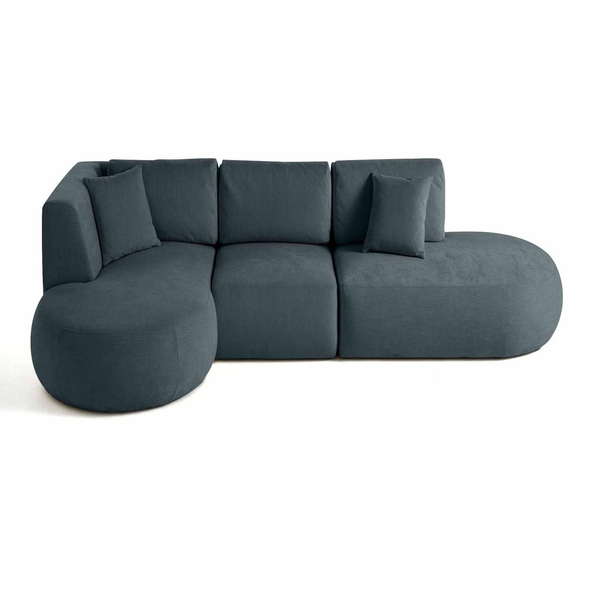 LISA DESIGN Santorini - canapé modulable d'angle gauche - 5 places - en tissu texturé