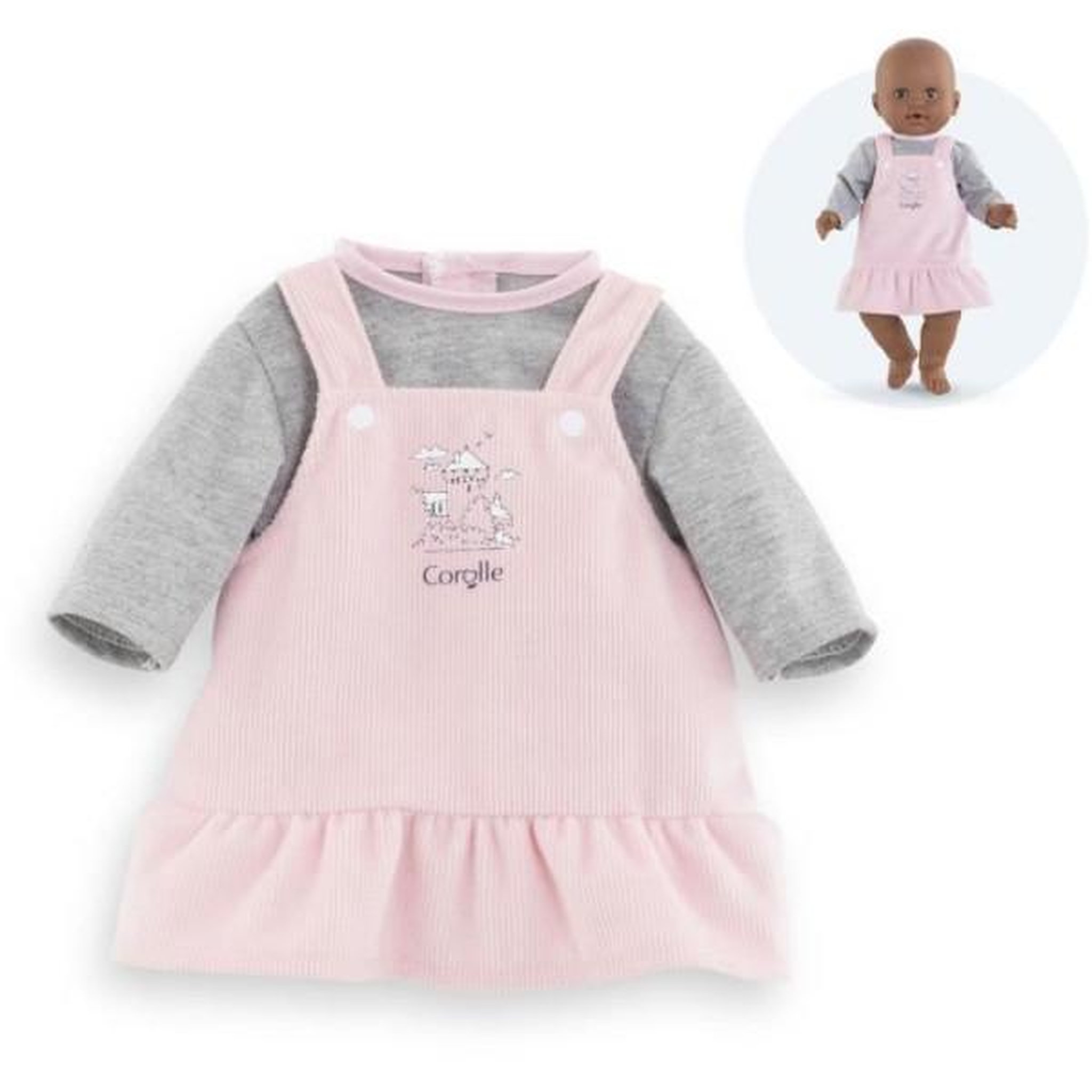 Voir la diapositive 6 : Corolle Robe et T-shirt Bords de Loire pour poupon 36 cm
