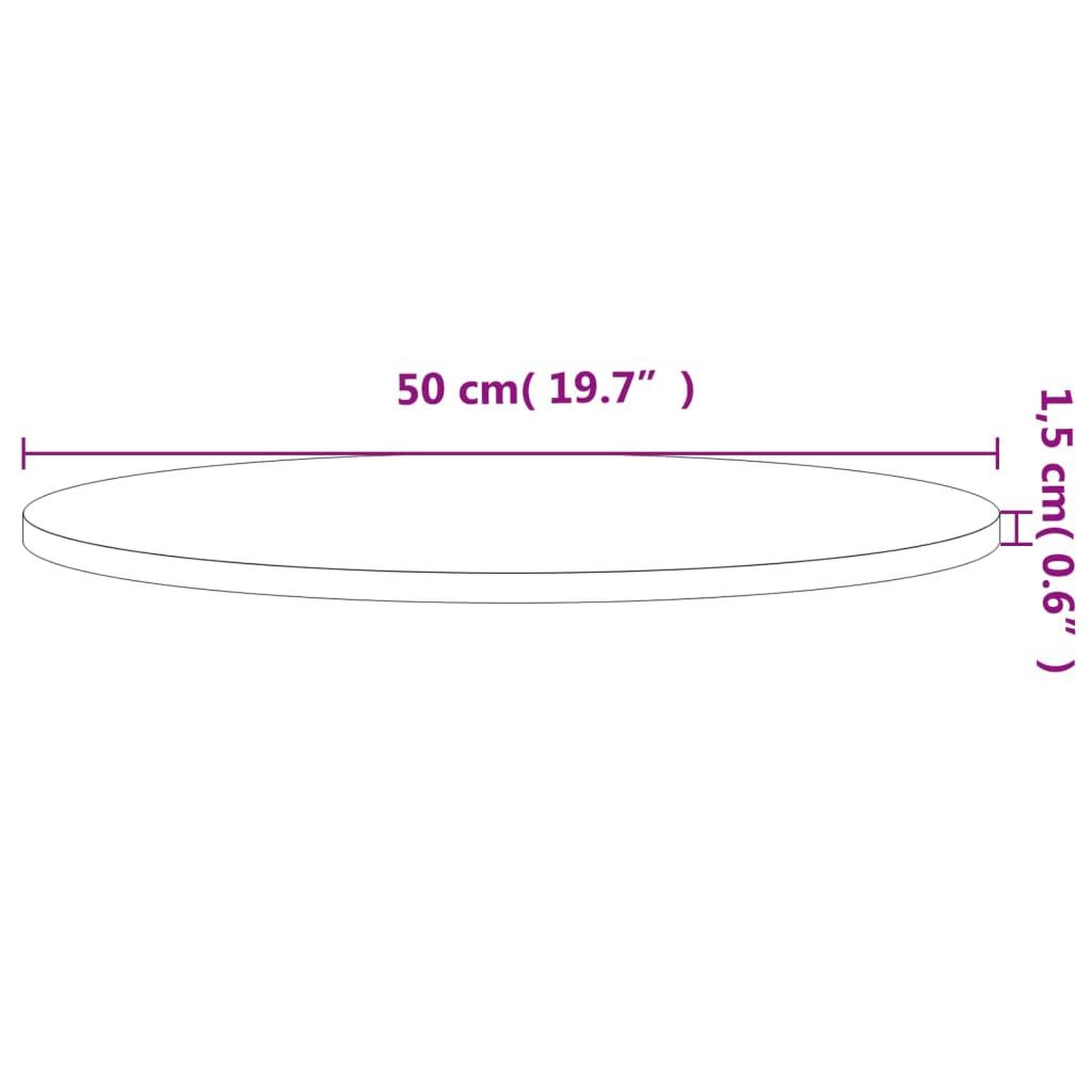 Voir la diapositive 6 : VIDAXL Dessus de table Ø50x1,5 cm rond bois massif de hetre