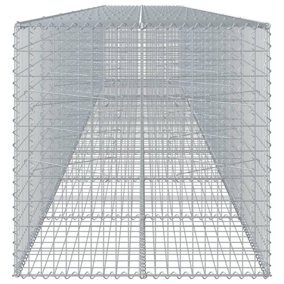 VIDAXL Panier gabion avec couvercle 900x100x100 cm fer galvanise