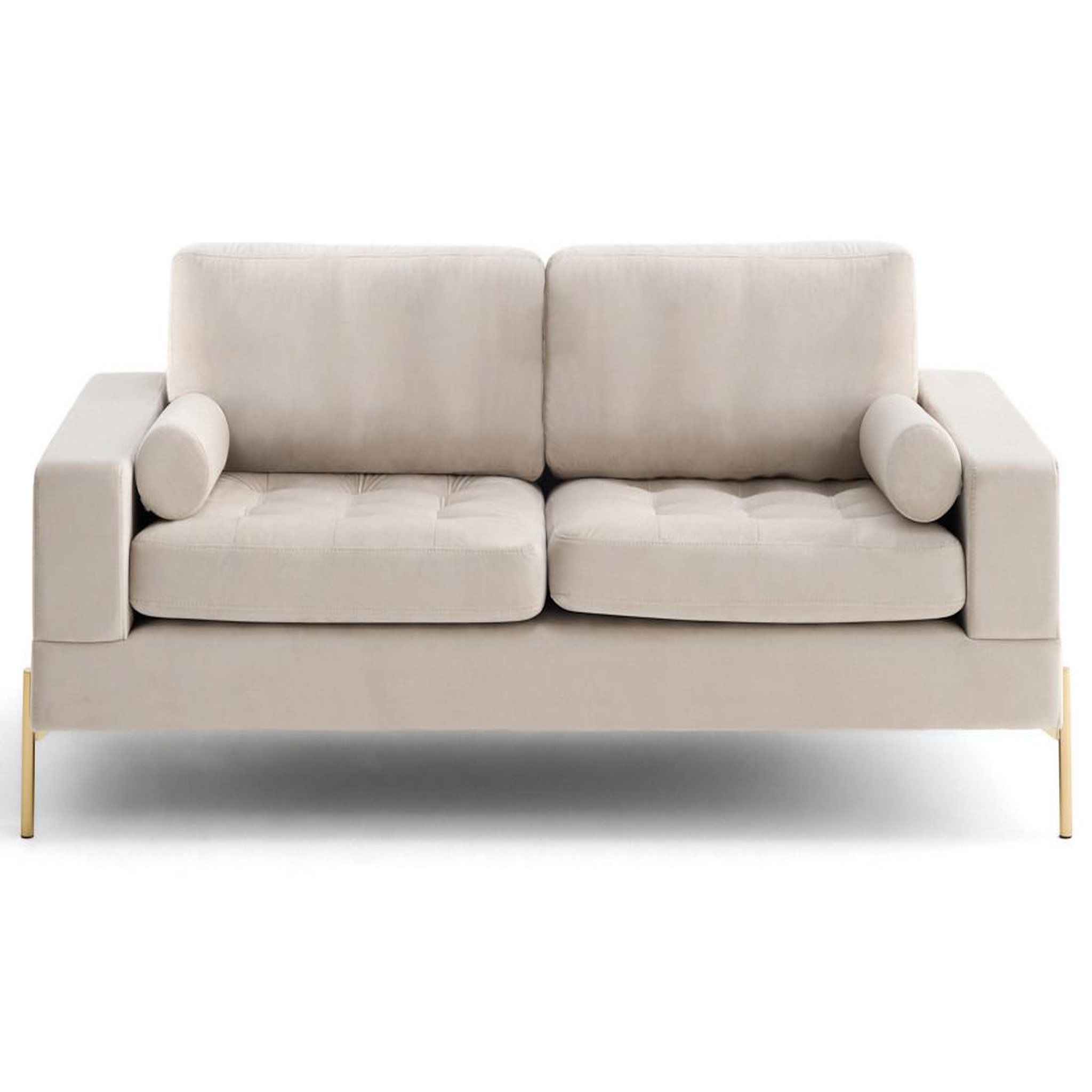 BEST MOBILIER Isaure - canapé droit 3 places en velours. Coloris disponibles : Bleu
