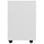 Voir la diapositive 5 : VIDAXL Armoire a roulettes Blanc 45x38x54 cm Bois d'ingenierie
