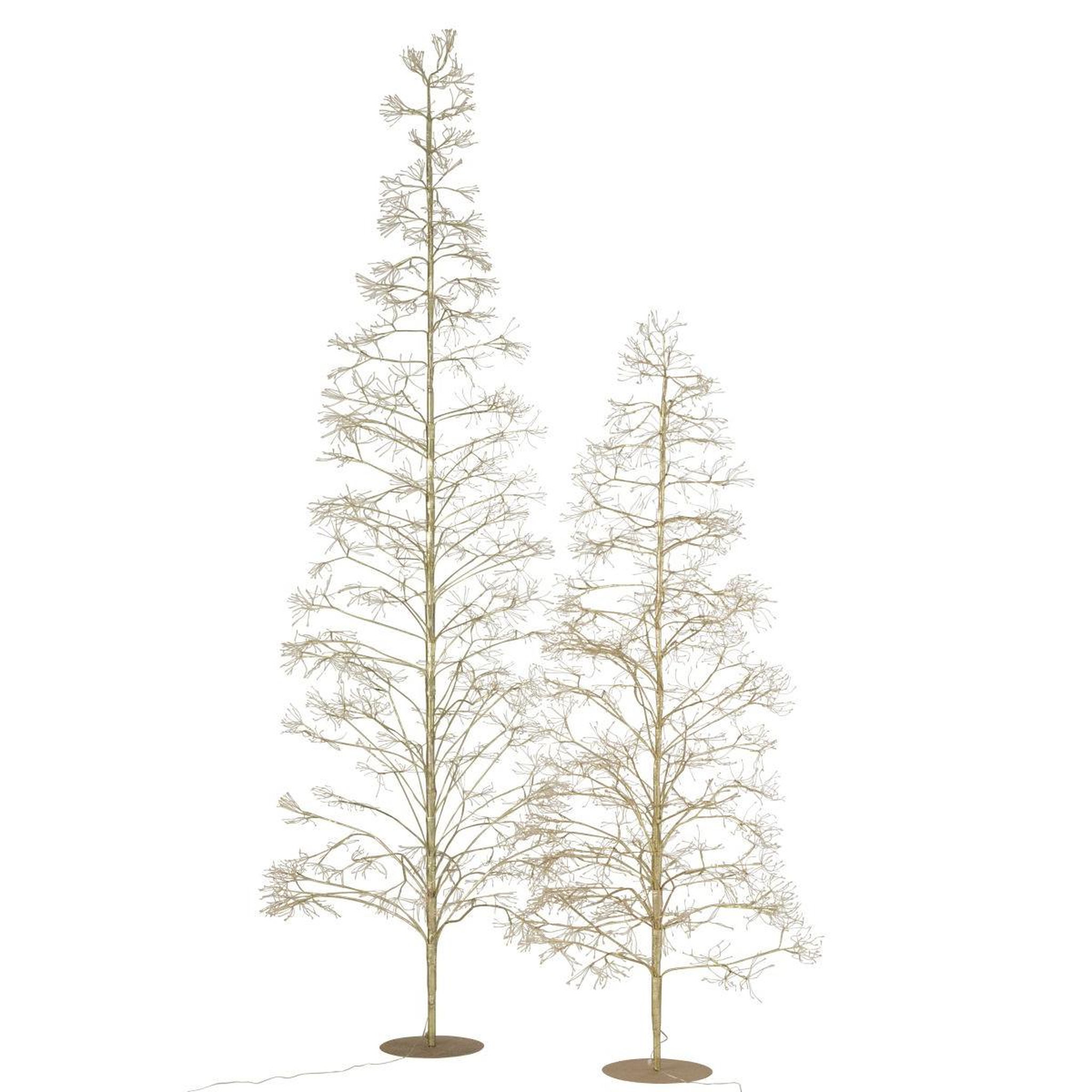 Voir la diapositive 6 : J-LINE Sapin en métal 2700 led  howard  210cm doré
