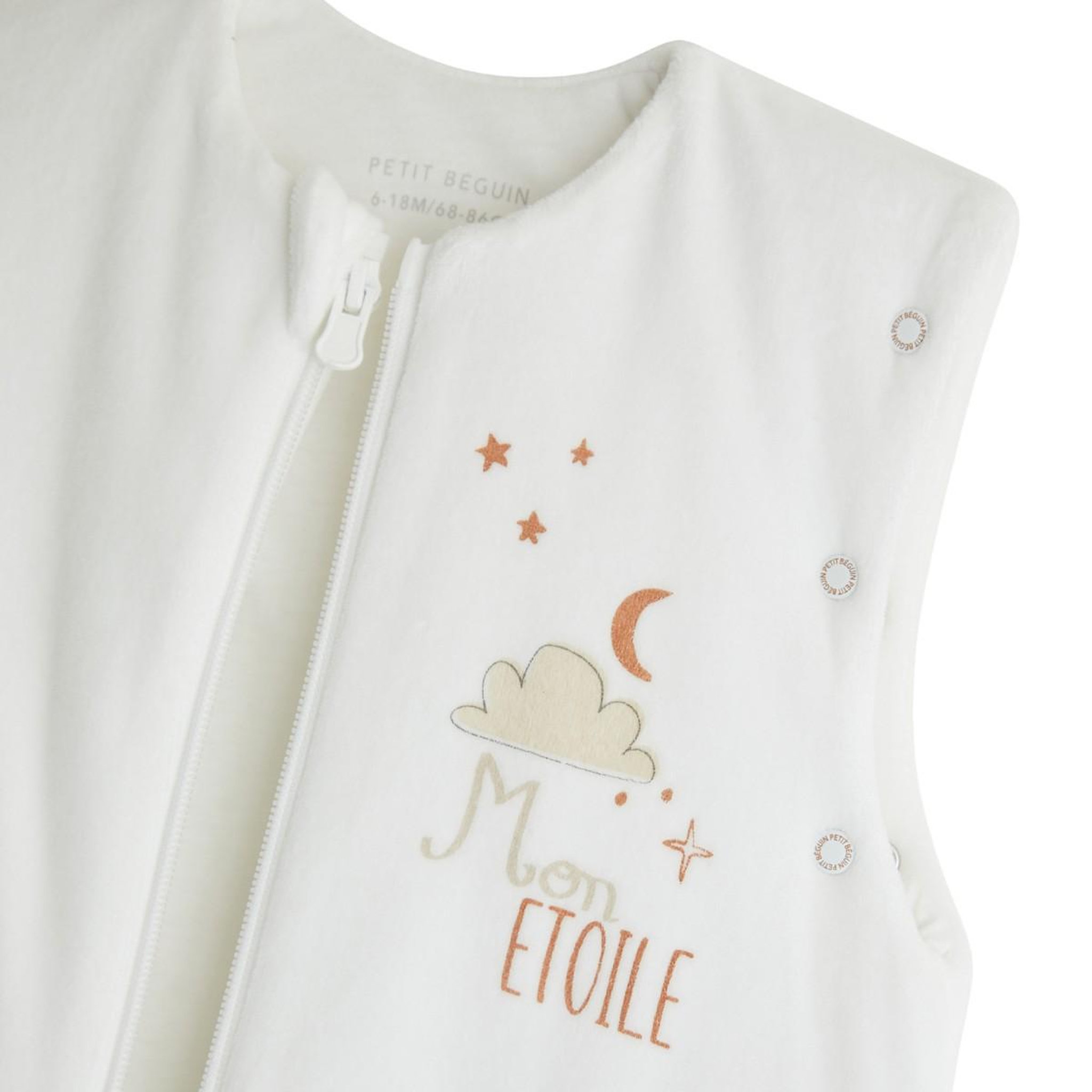 Voir la diapositive 4 : Petit Béguin Gigoteuse d'hiver en velours avec manches amovibles eliah