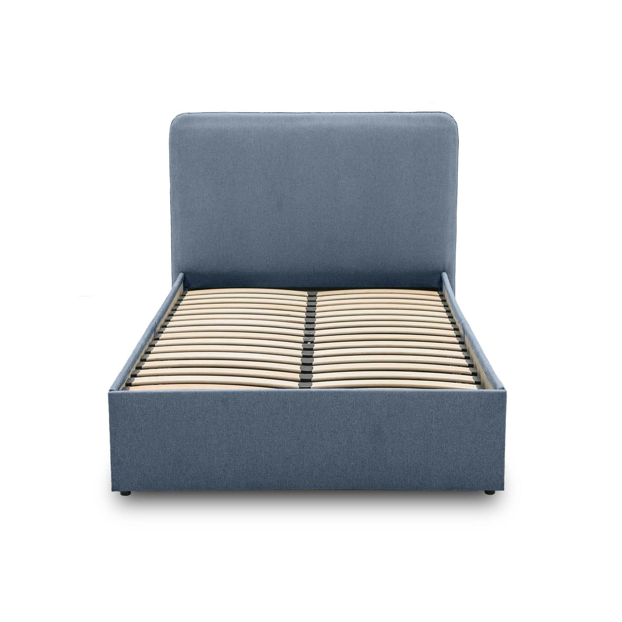 Voir la diapositive 5 : BEST MOBILIER Goyave - lit coffre - 140x190 - en tissu - sommier inclus