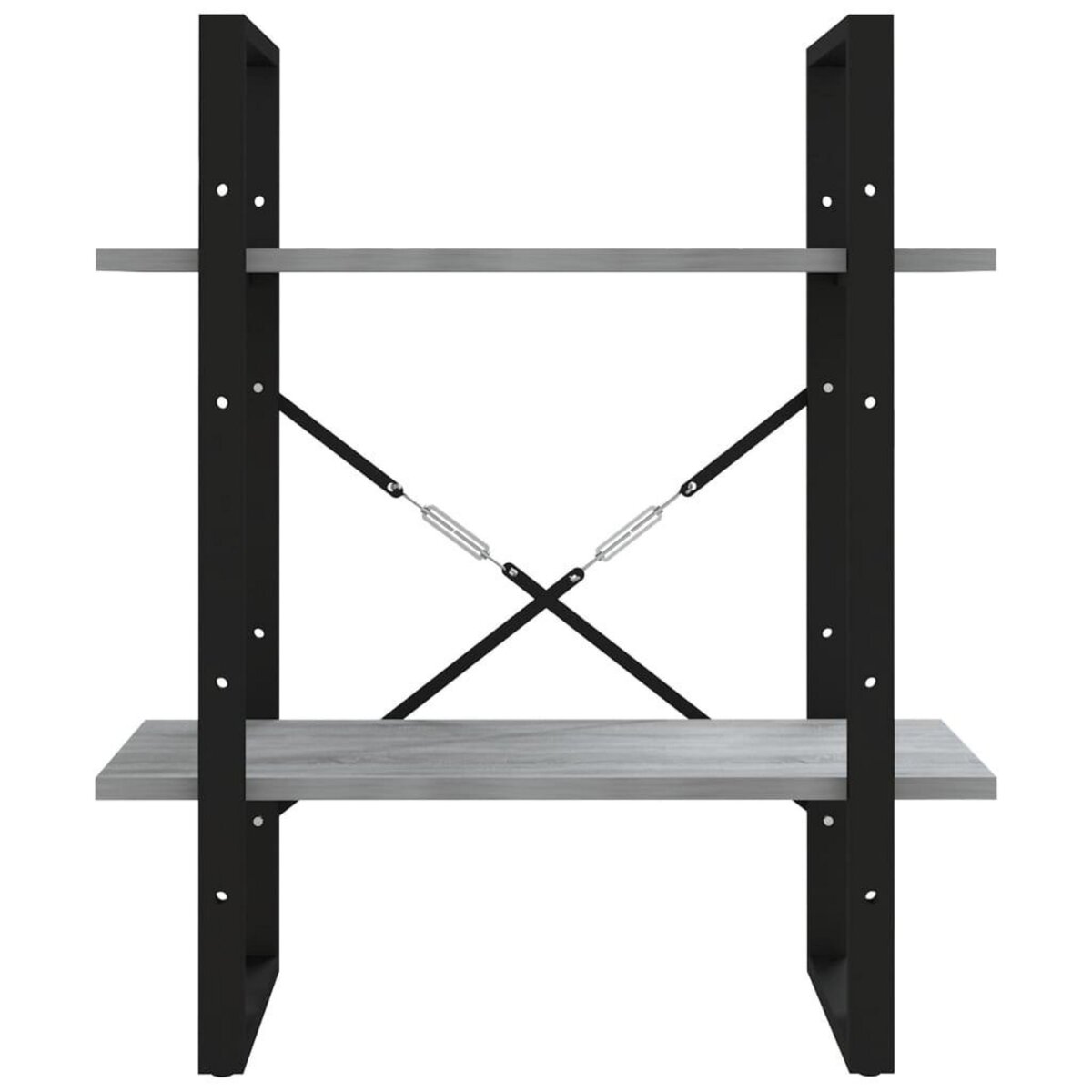 VIDAXL Bibliotheque 2 niveaux Sonoma gris 60x30x70cm Bois d'ingenierie