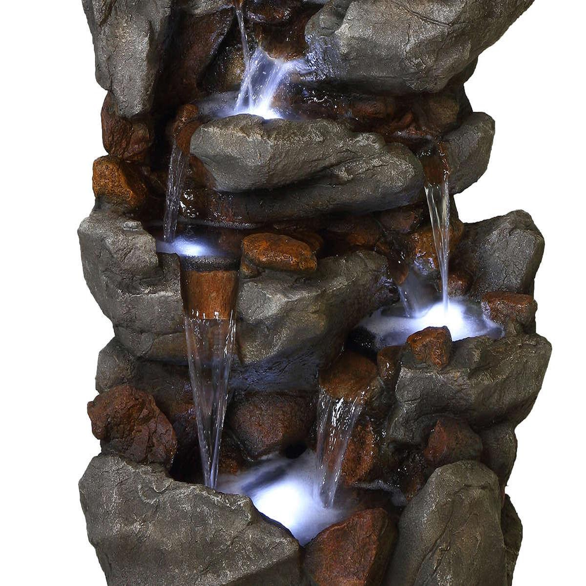 Voir la diapositive 4 : Ubbink Fontaine de jardin Bonorva bloc de rochers avec cascade et éclairage LED - Ubbink