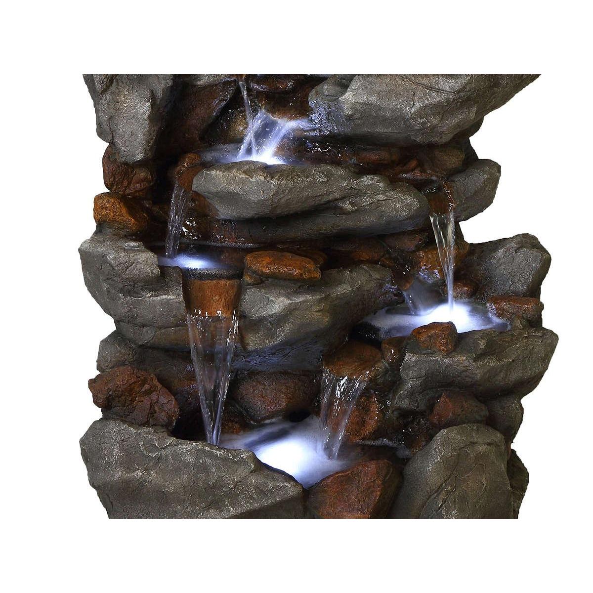 Ubbink Fontaine de jardin Bonorva bloc de rochers avec cascade et éclairage LED - Ubbink