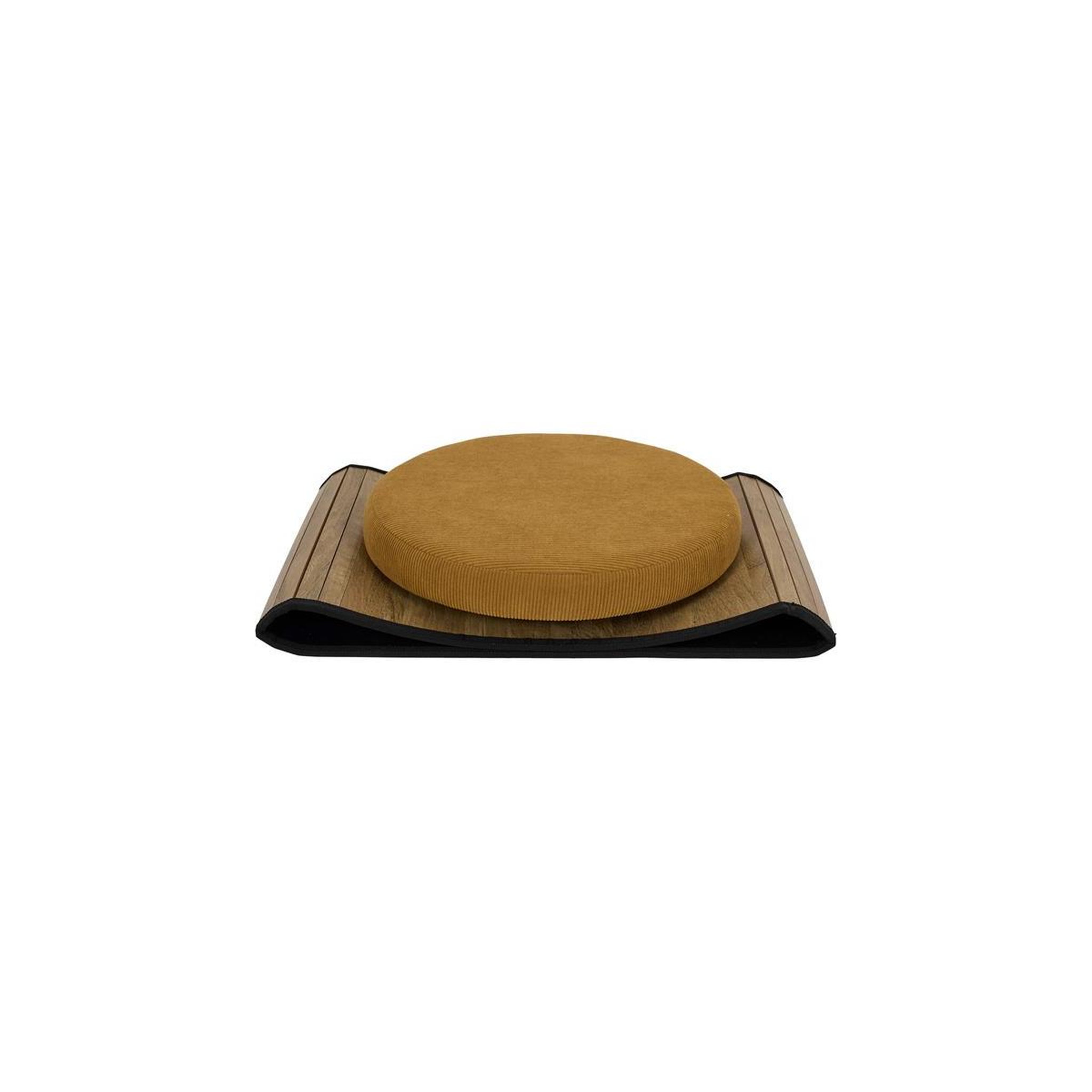 Voir la diapositive 4 : The Home Deco Factory Pouf coffre pliable  jules  38cm jaune