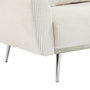 Voir la diapositive 6 : SWEEEK Canapé convertible design en velours côtelé blanc - Oskar - 3 places scandinave droit avec pieds métal chromé