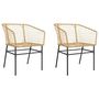 Voir la diapositive 2 : VIDAXL Chaises de jardin lot de 2 marron resine tressee