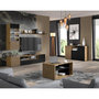 Voir la diapositive 4 : BEST MOBILIER Ozzy - meuble tv - effet bois et noir - 200 cm