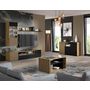 Voir la diapositive 4 : BEST MOBILIER Ozzy - meuble tv - effet bois et noir - 200 cm