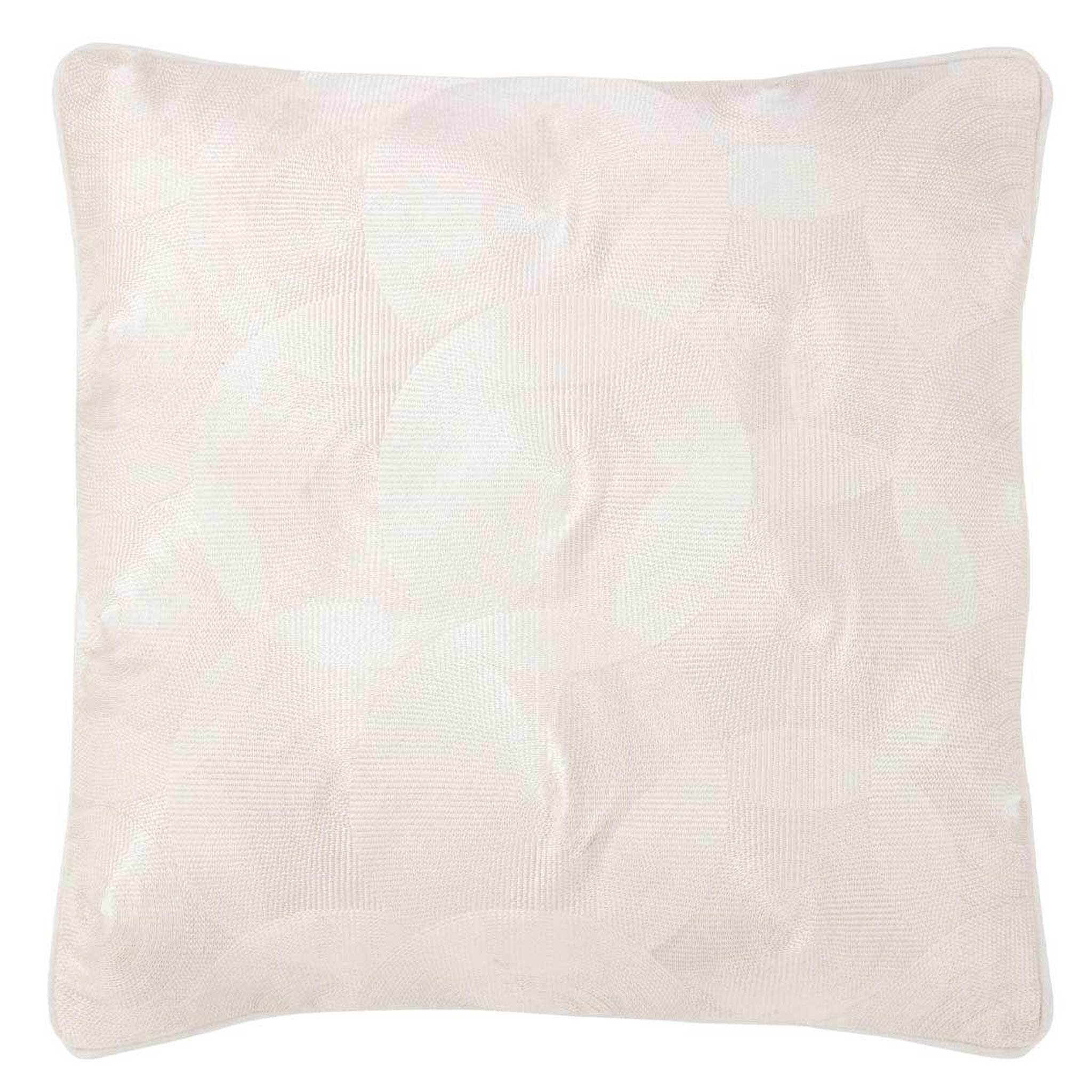 Voir la diapositive 1 : J-LINE Coussin déco  milano  45x45cm blanc