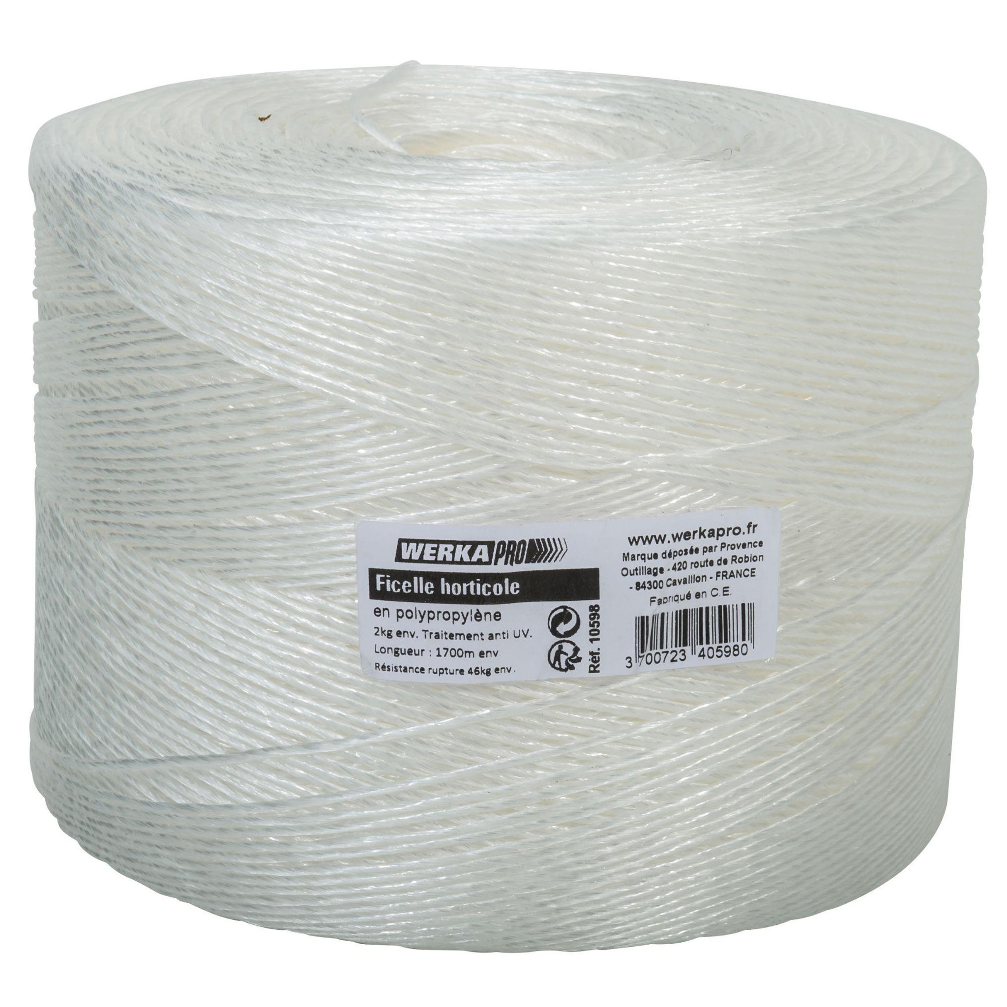 WERKAPRO Ficelle horticole blanche  bobine de 1700m  werka pro