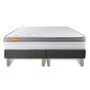 Voir la diapositive 5 : SEPTNUITS Matelas + double sommier gris Memo Zen Mousse à mémoire de forme 5 zones de confort MAXI épaisseur