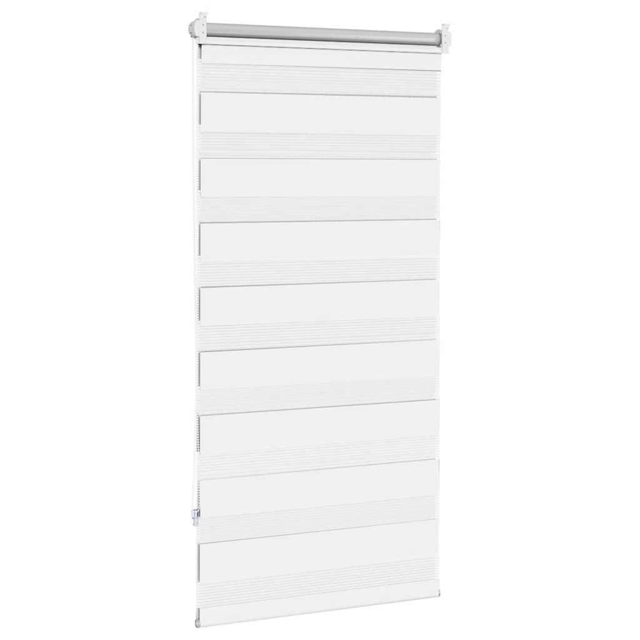 Voir la diapositive 4 : VIDAXL Store venitien zebre 60,9 x 120 cm, largeur du tissu 56,7 cm, blanc