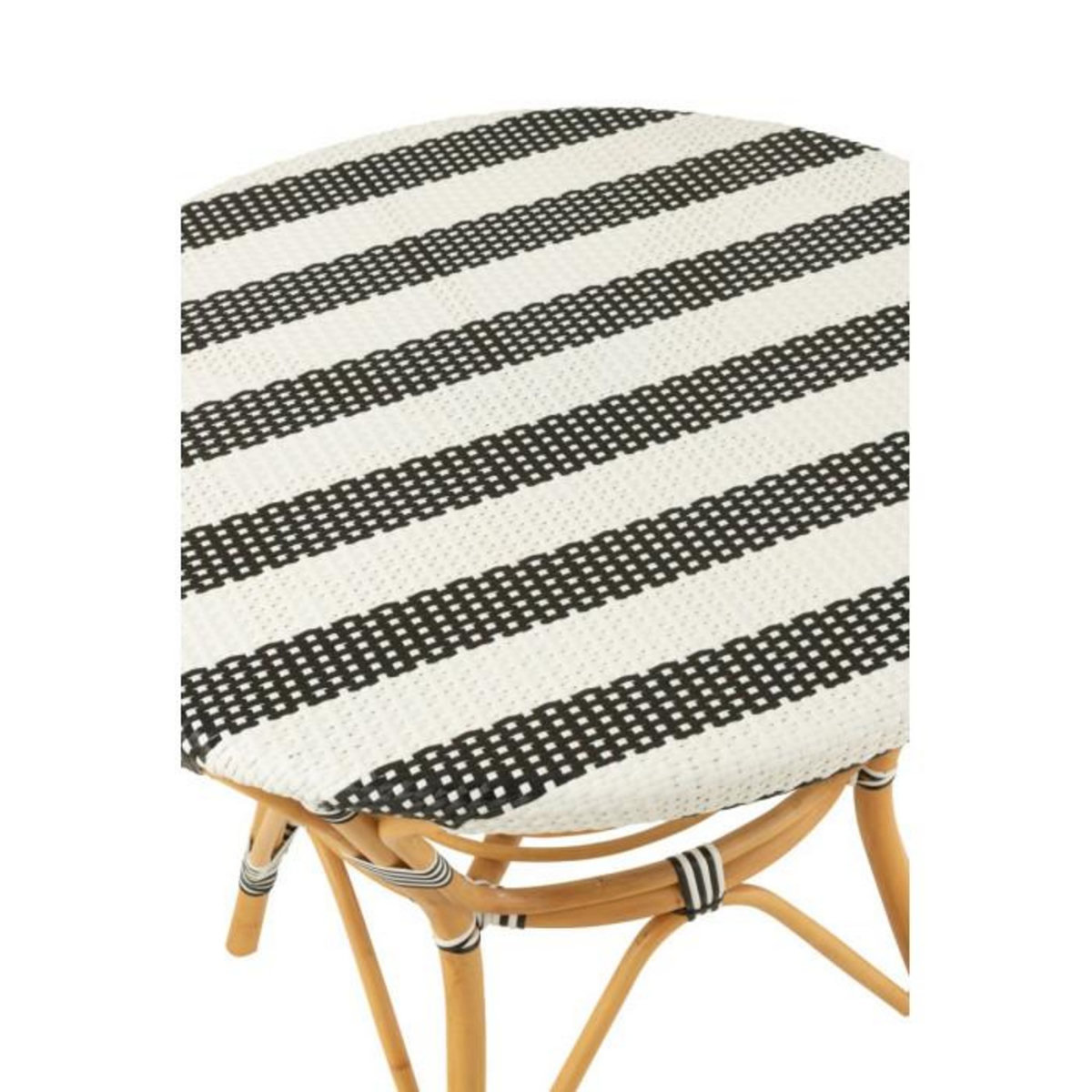 Paris Prix Table à Manger en Rotin  Danial  90cm Noir