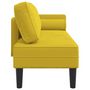 Voir la diapositive 4 : VIDAXL Chaise longue avec coussins jaune velours