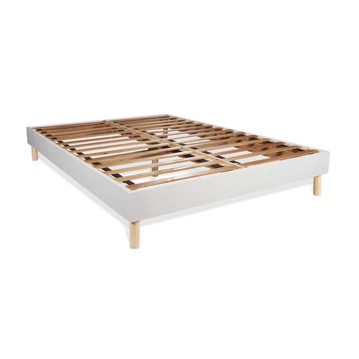 ACTISOM Pack prêt à dormir matelas Latex et Mémoire de forme ACTILATEX ERGO 180x200 cm + sommier KIT blanc + 2 oreillers + couette
