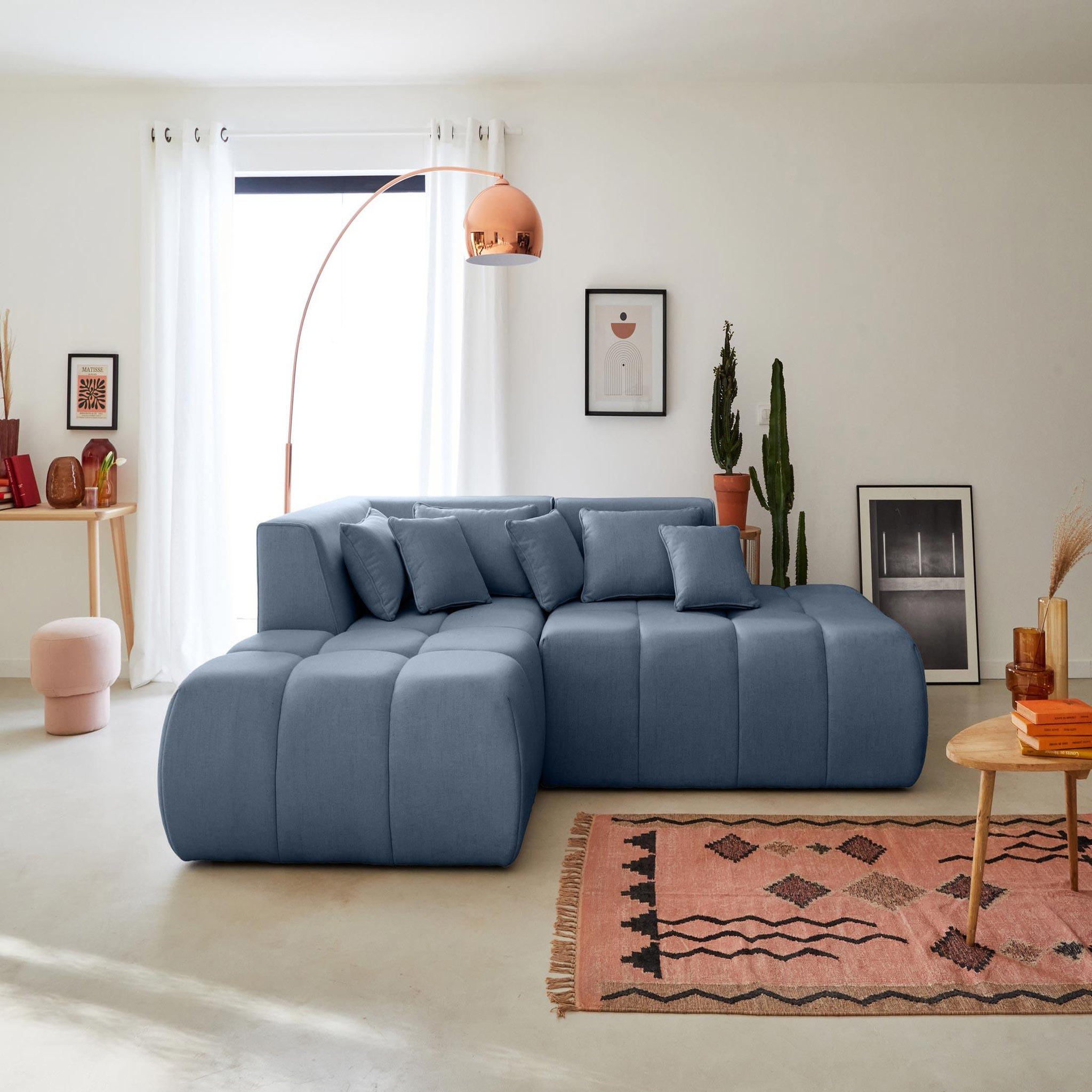 Voir la diapositive 6 : LISA DESIGN Caracas - canapé modulable d'angle gauche - 4 places - en tissu