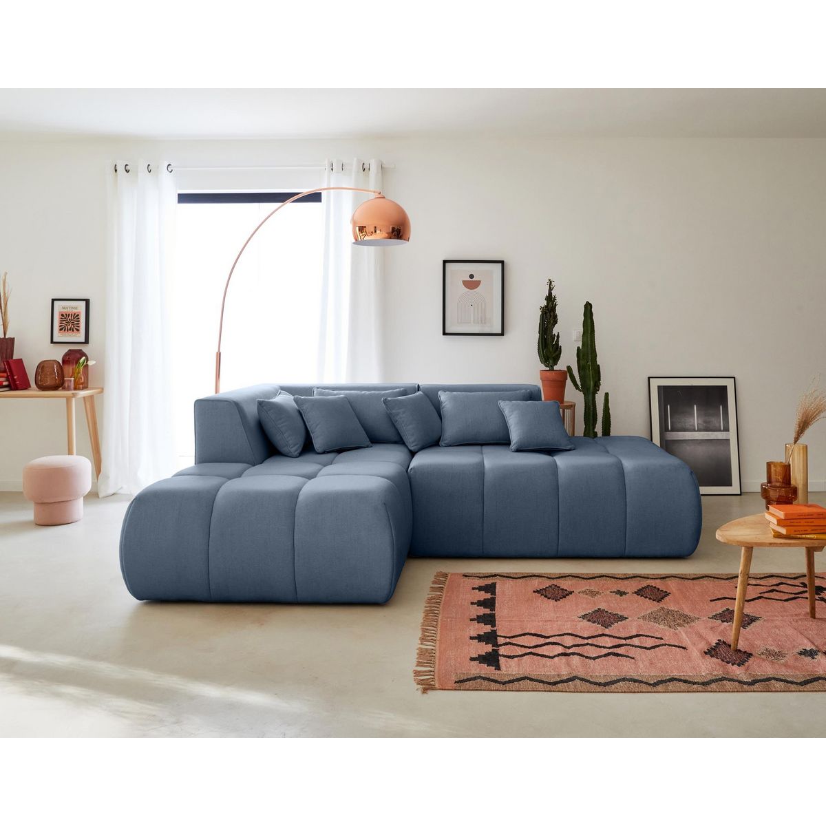 LISA DESIGN Caracas - canapé modulable d'angle gauche - 4 places - en tissu