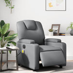 VIDAXL Fauteuil de massage inclinable electrique gris similicuir