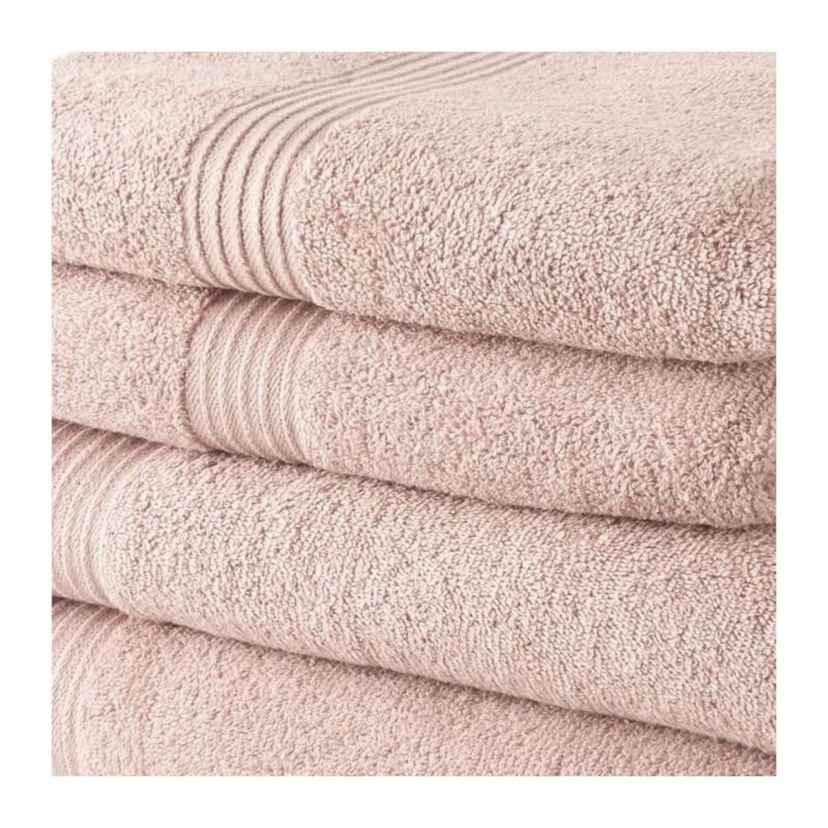 Today 2 Serviettes de toilette TODAY 50x90 + 2 Draps de bain 70x130 cm 100% Coton - Roses des sables
