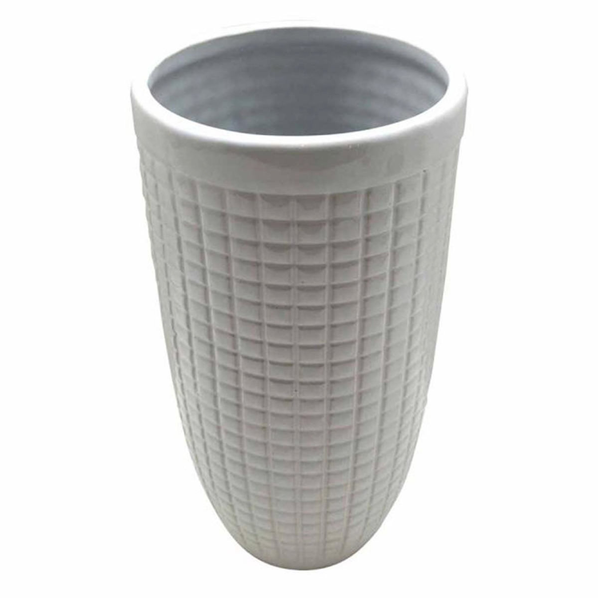 Paris Prix Vase Déco en Céramique  Quadri  27cm Blanc