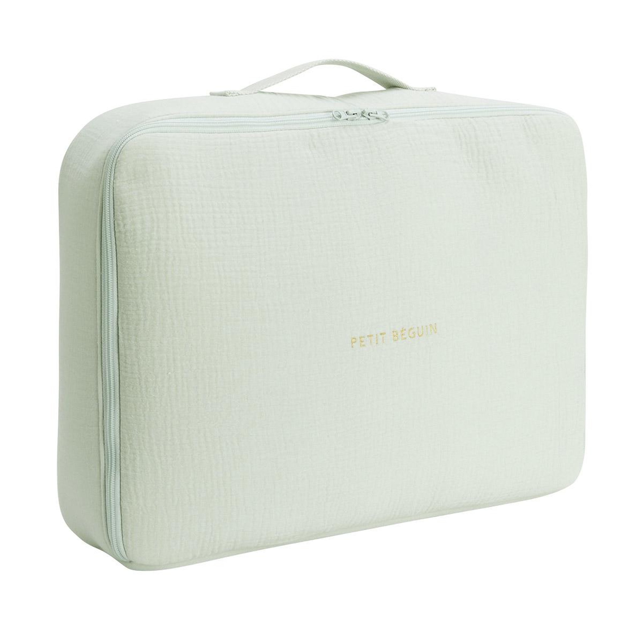 Voir la diapositive 1 : Petit Béguin Valise maternité en gaze de coton Hello Baby