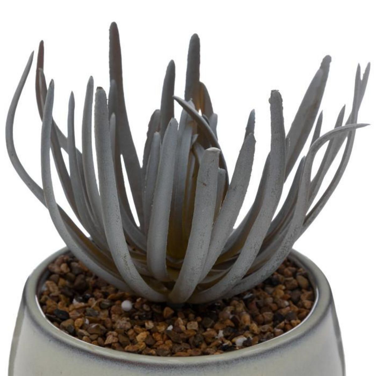 ATMOSPHERA Plante Artificielle en Pot  Grès  18cm Gris